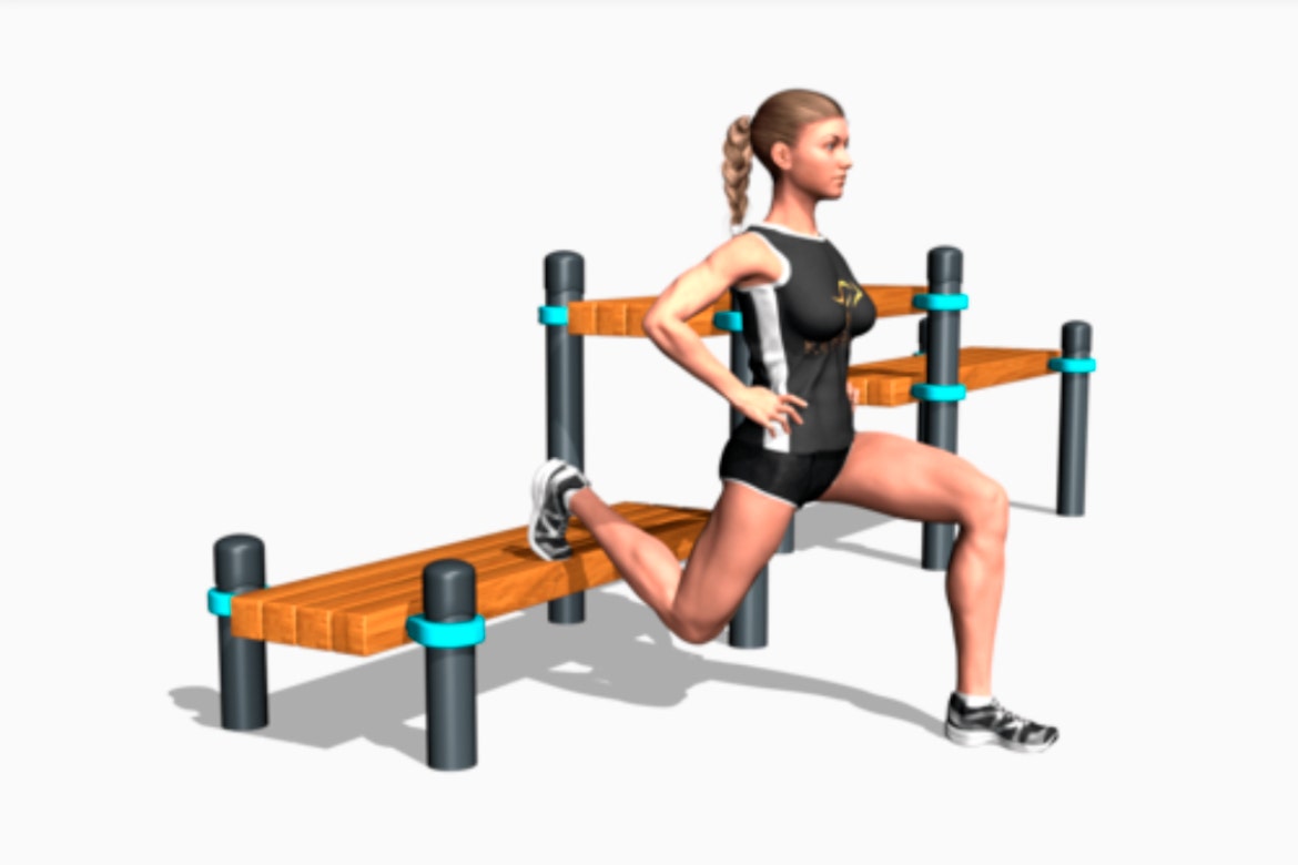 Bench Lunges